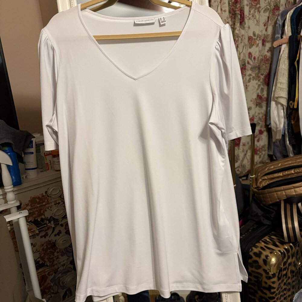 Susan Graver Petite Liquid Knit Tunics-SET OF 2-Women's Size 1x